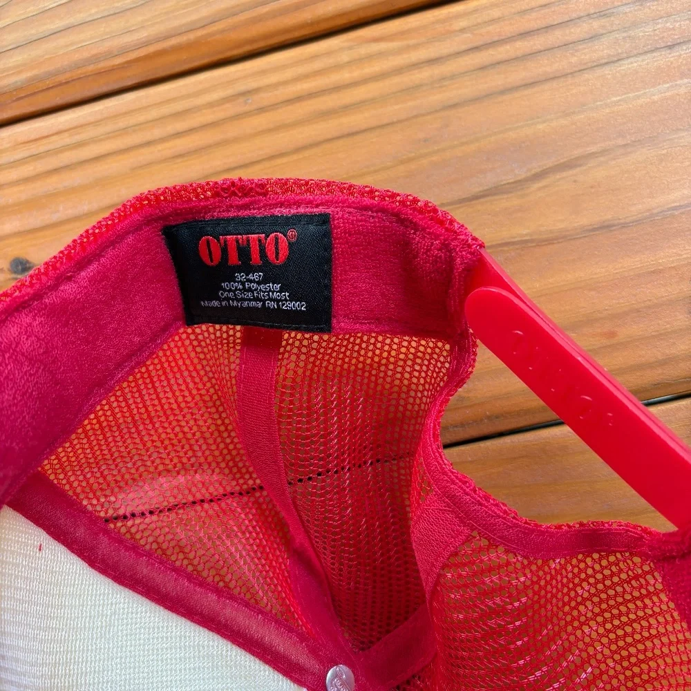 OTTO Trucker Hat for Vespertine Film, Red and White, Unisex, Men, Women